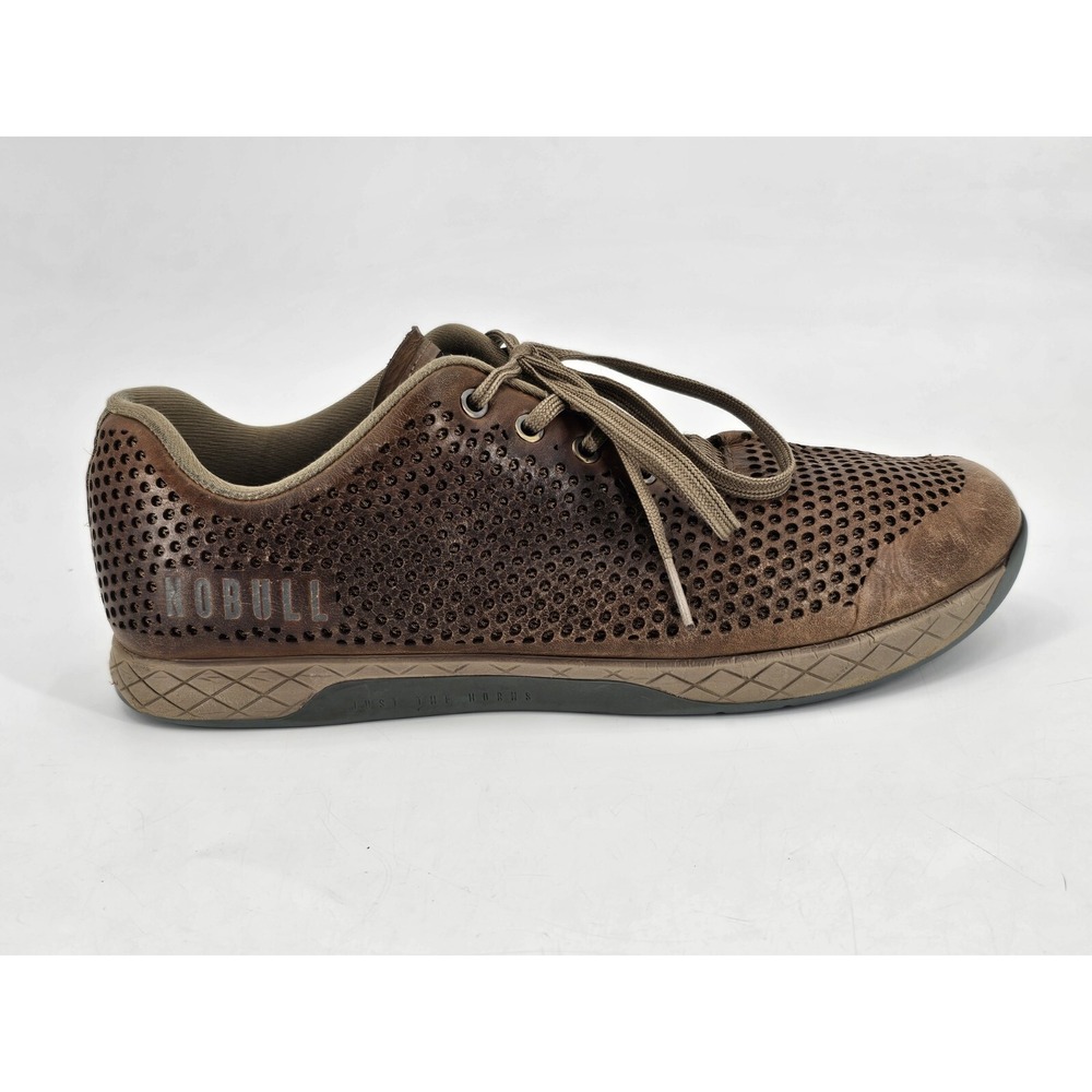NOBULL Brown Leather Coffee Training Low Sneakers Women's 14 Men's 12.5